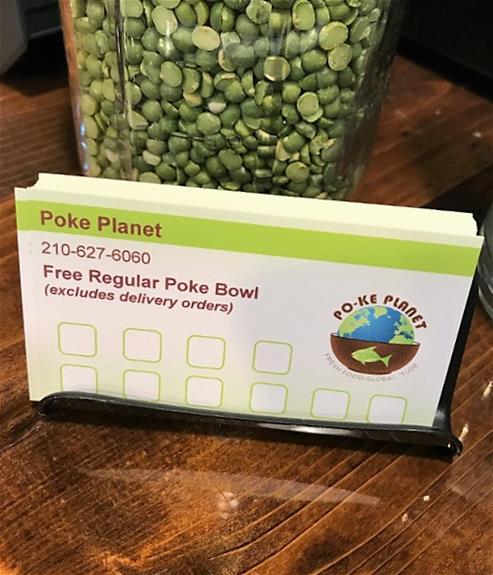 Poke Planet punch card